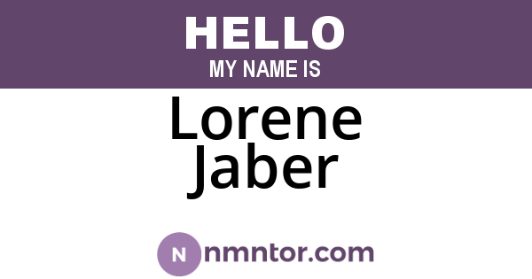 Lorene Jaber