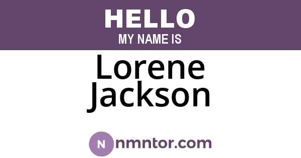 Lorene Jackson