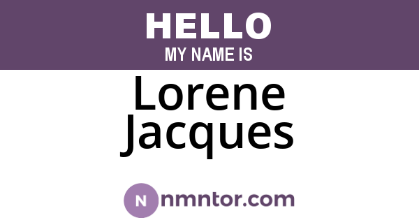 Lorene Jacques