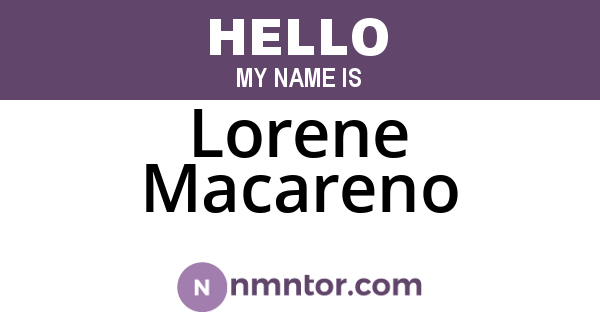 Lorene Macareno