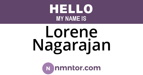 Lorene Nagarajan
