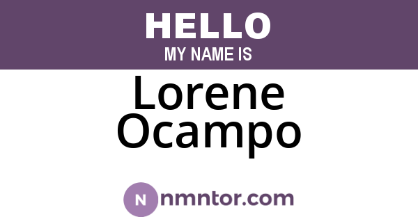 Lorene Ocampo