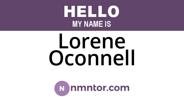 Lorene Oconnell