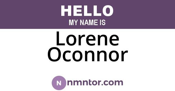 Lorene Oconnor