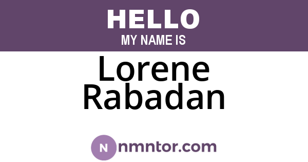 Lorene Rabadan