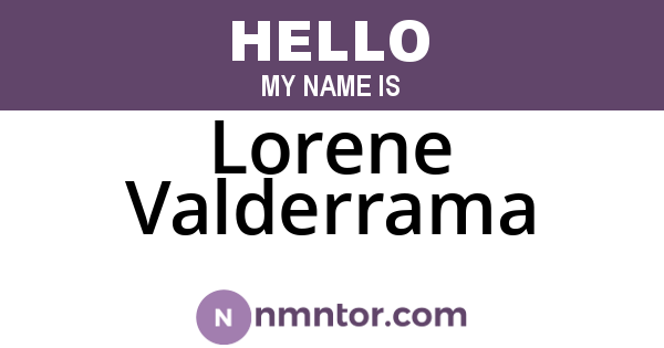 Lorene Valderrama