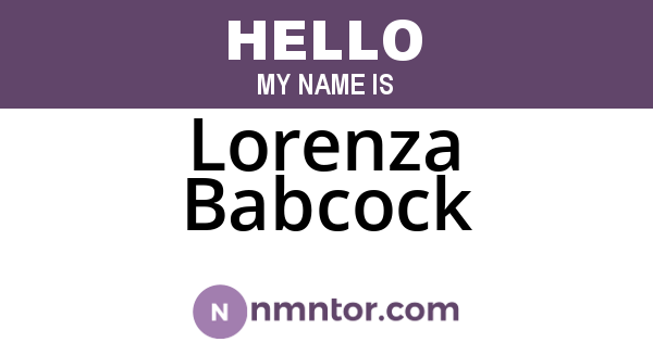 Lorenza Babcock