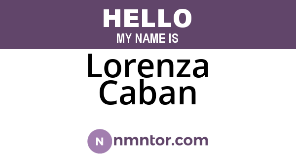 Lorenza Caban