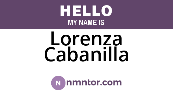 Lorenza Cabanilla