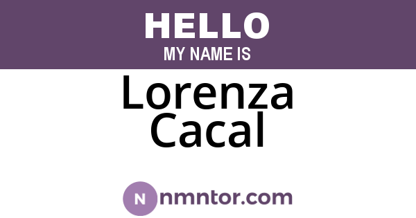 Lorenza Cacal