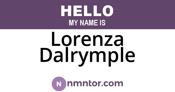 Lorenza Dalrymple