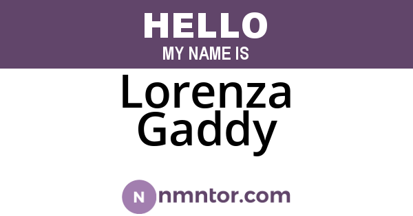 Lorenza Gaddy