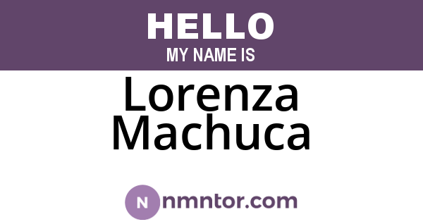 Lorenza Machuca