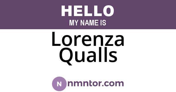 Lorenza Qualls