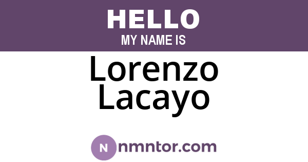 Lorenzo Lacayo