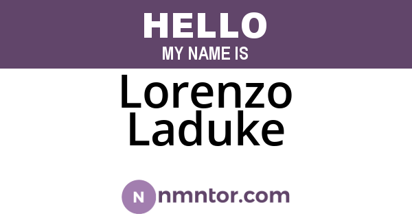 Lorenzo Laduke