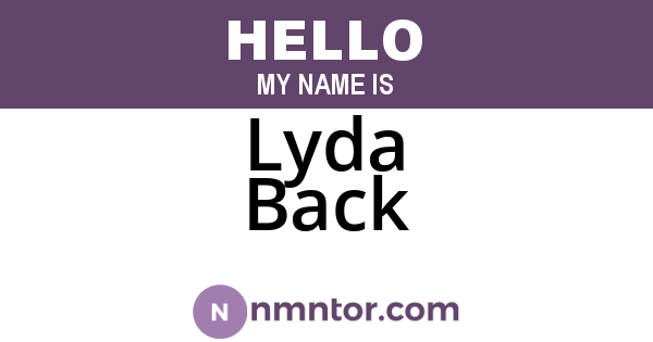 Lyda Back