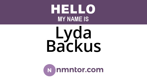Lyda Backus