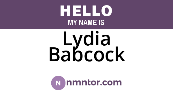 Lydia Babcock