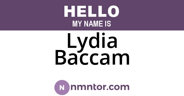 Lydia Baccam