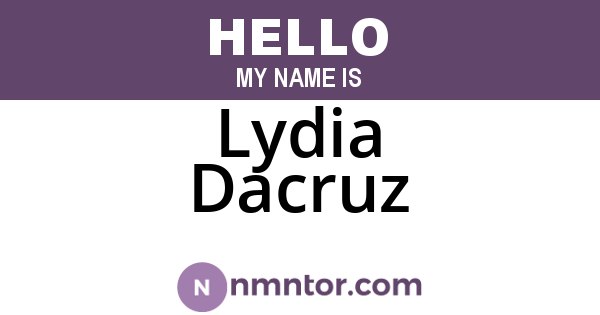 Lydia Dacruz