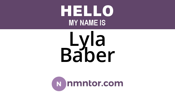 Lyla Baber