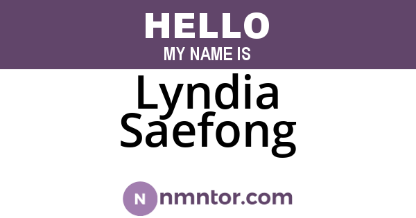 Lyndia Saefong