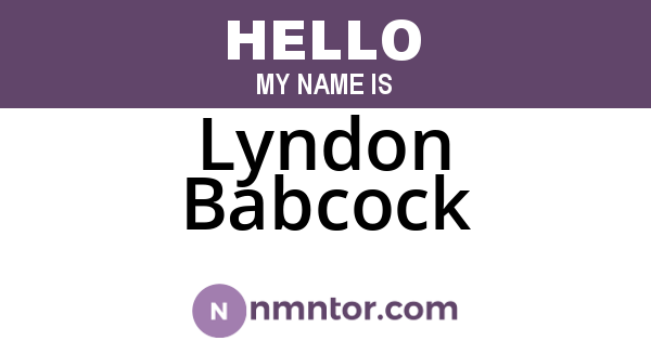 Lyndon Babcock