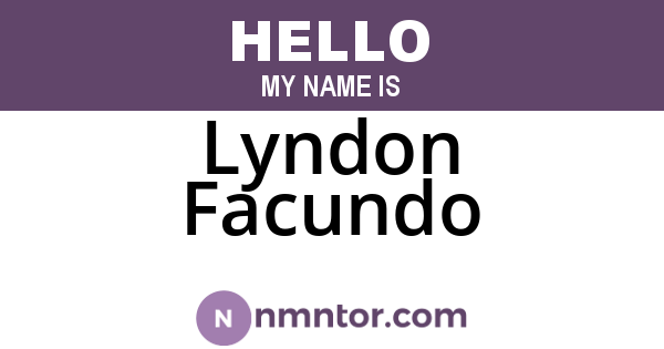 Lyndon Facundo