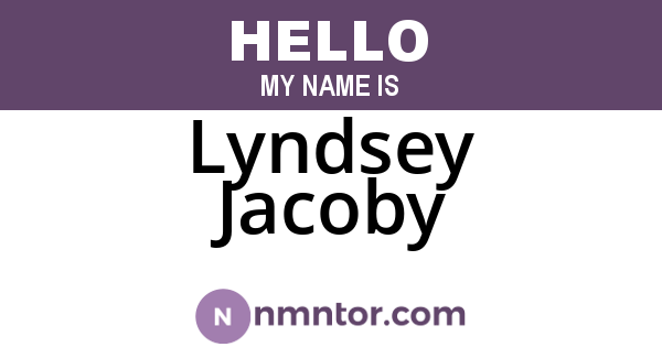 Lyndsey Jacoby
