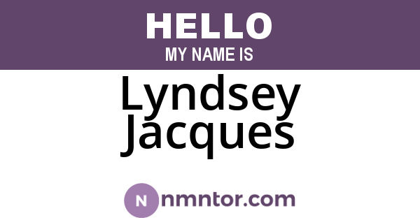 Lyndsey Jacques