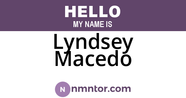 Lyndsey Macedo