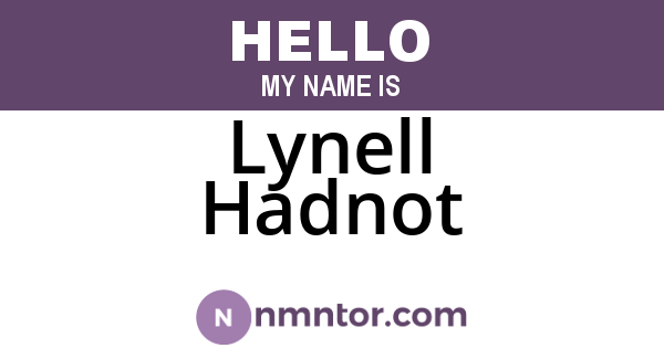 Lynell Hadnot
