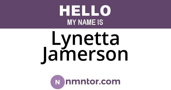 Lynetta Jamerson