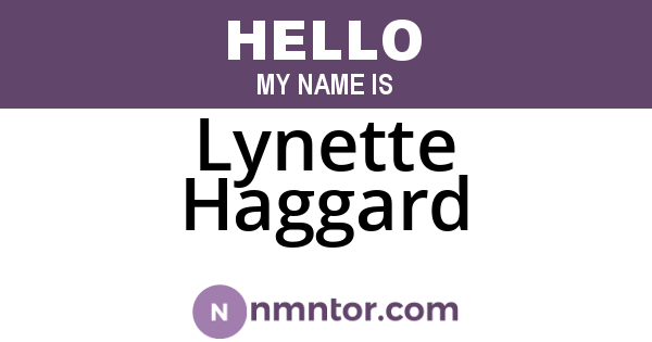 Lynette Haggard