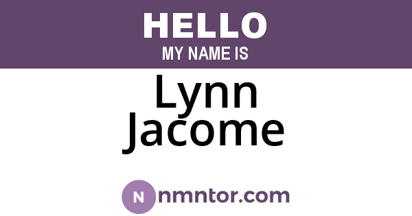Lynn Jacome
