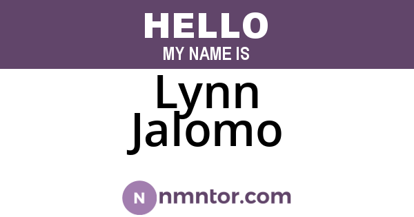 Lynn Jalomo