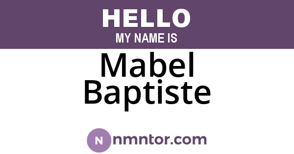 Mabel Baptiste