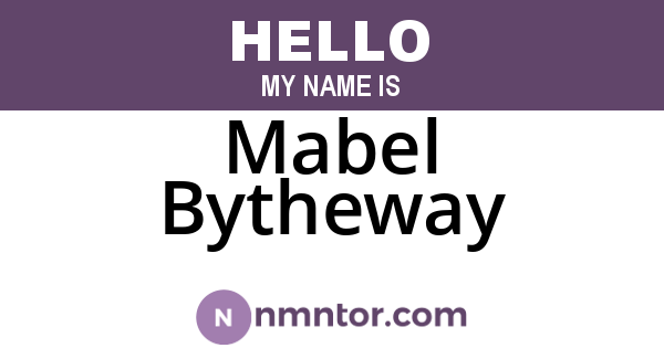Mabel Bytheway