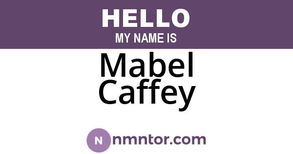 Mabel Caffey