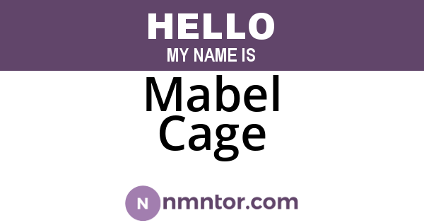 Mabel Cage