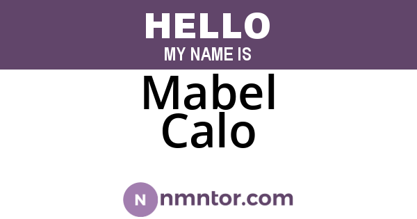 Mabel Calo