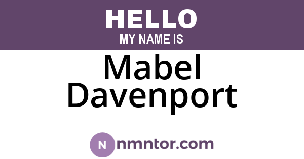 Mabel Davenport