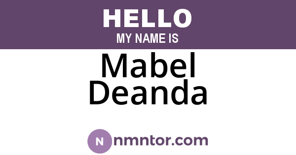 Mabel Deanda