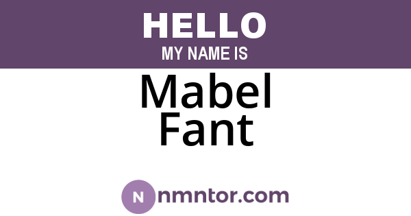 Mabel Fant