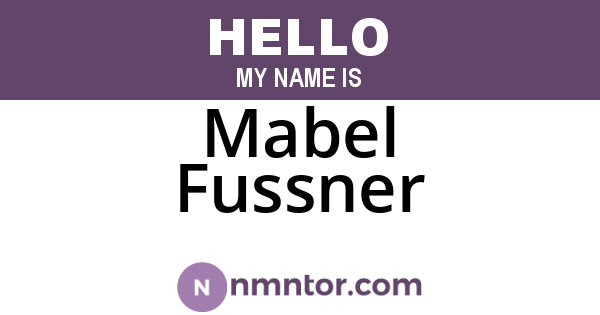 Mabel Fussner