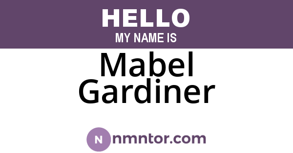 Mabel Gardiner