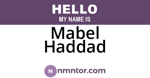 Mabel Haddad
