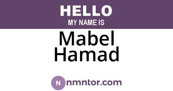 Mabel Hamad