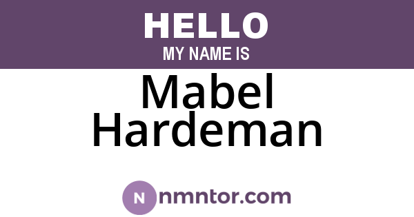 Mabel Hardeman